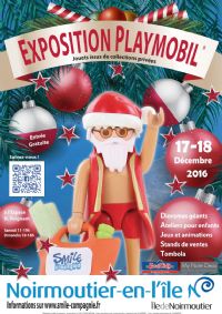 2ème exposition Playmobil de Noël à Noirmoutier. Du 17 au 18 décembre 2016 à Noirmoutier en l'île. Vendee.  11H00